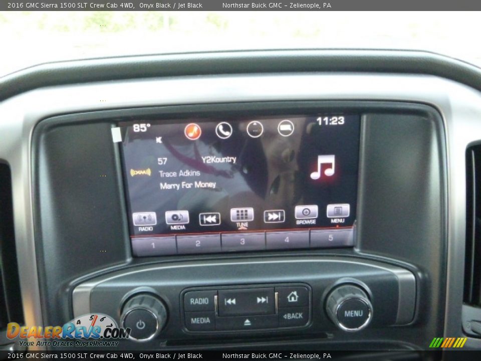 2016 GMC Sierra 1500 SLT Crew Cab 4WD Onyx Black / Jet Black Photo #14