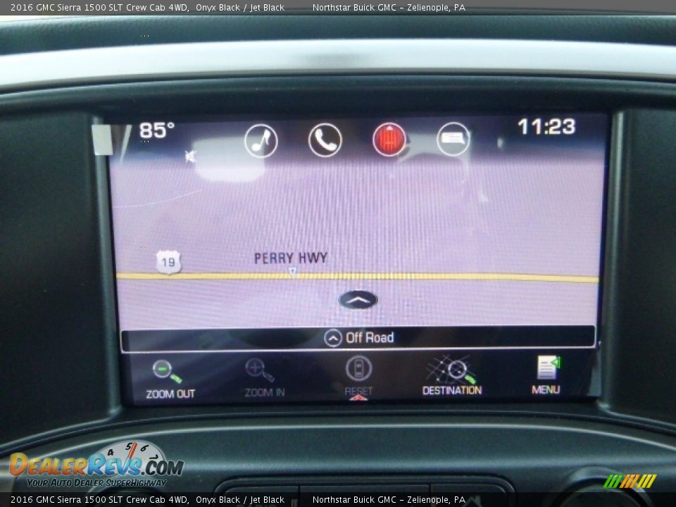 2016 GMC Sierra 1500 SLT Crew Cab 4WD Onyx Black / Jet Black Photo #15