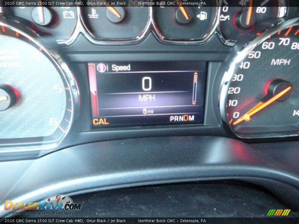 2016 GMC Sierra 1500 SLT Crew Cab 4WD Onyx Black / Jet Black Photo #19