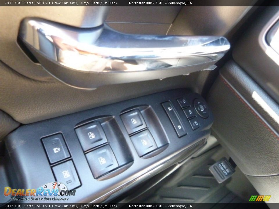 2016 GMC Sierra 1500 SLT Crew Cab 4WD Onyx Black / Jet Black Photo #20