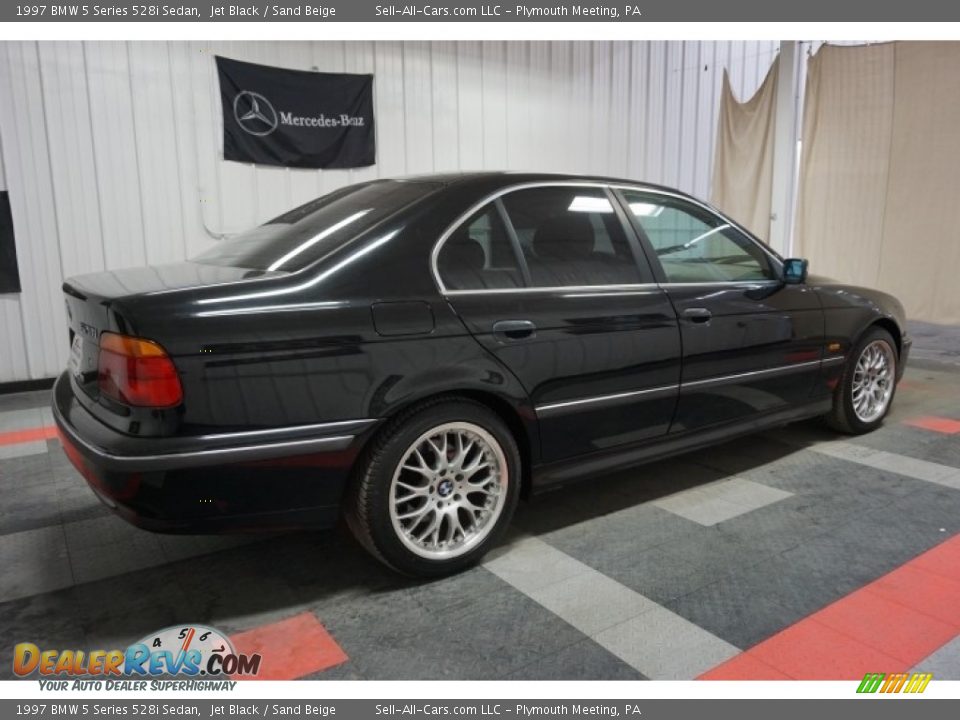 1997 BMW 5 Series 528i Sedan Jet Black / Sand Beige Photo #7