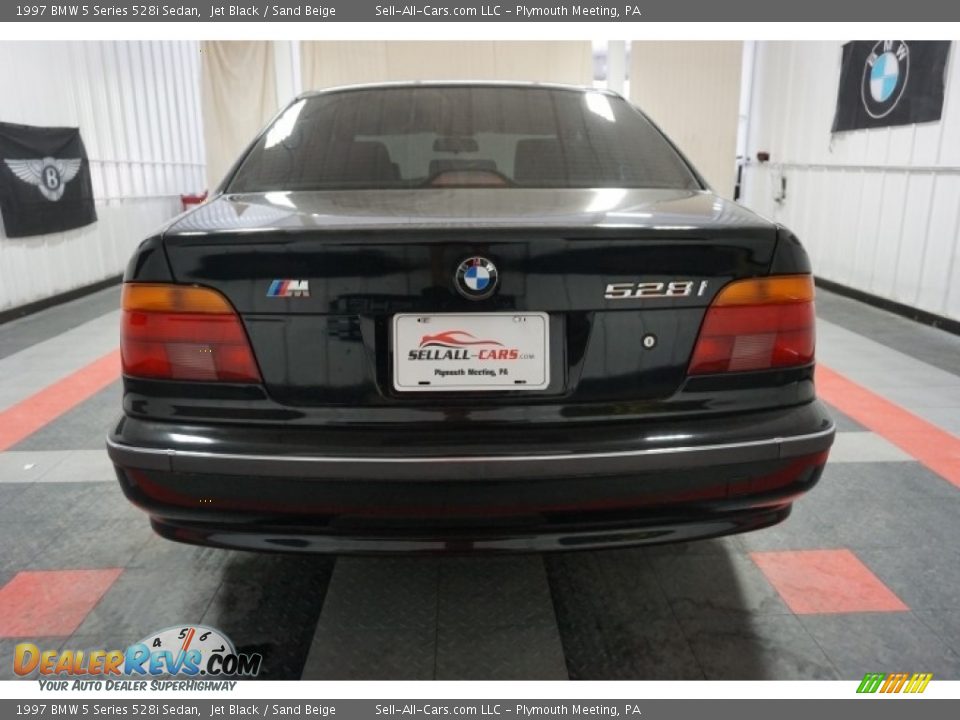 1997 BMW 5 Series 528i Sedan Jet Black / Sand Beige Photo #9