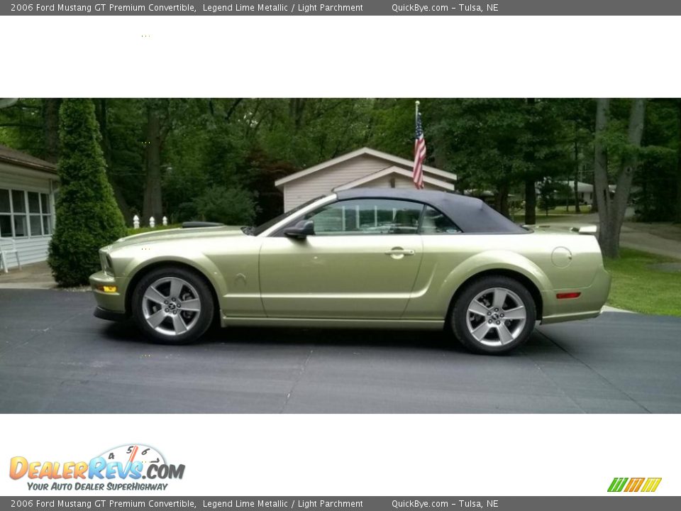 2006 Ford Mustang GT Premium Convertible Legend Lime Metallic / Light Parchment Photo #3