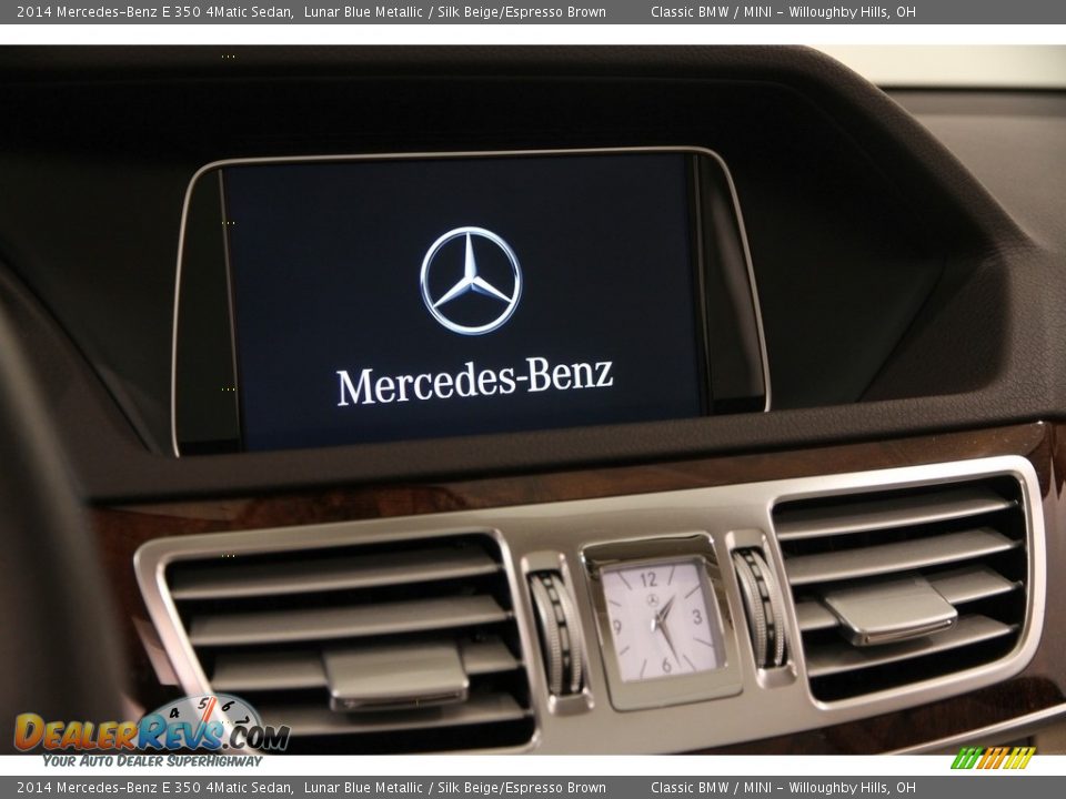 2014 Mercedes-Benz E 350 4Matic Sedan Lunar Blue Metallic / Silk Beige/Espresso Brown Photo #12