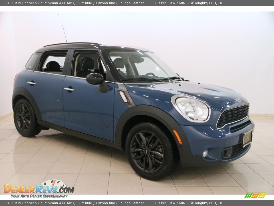 2012 Mini Cooper S Countryman All4 AWD Surf Blue / Carbon Black Lounge Leather Photo #1