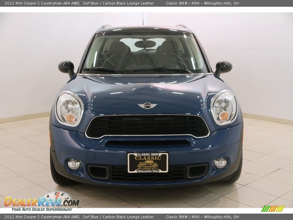 2012 Mini Cooper S Countryman All4 AWD Surf Blue / Carbon Black Lounge Leather Photo #2