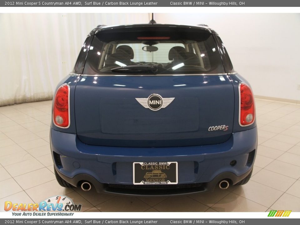 2012 Mini Cooper S Countryman All4 AWD Surf Blue / Carbon Black Lounge Leather Photo #15