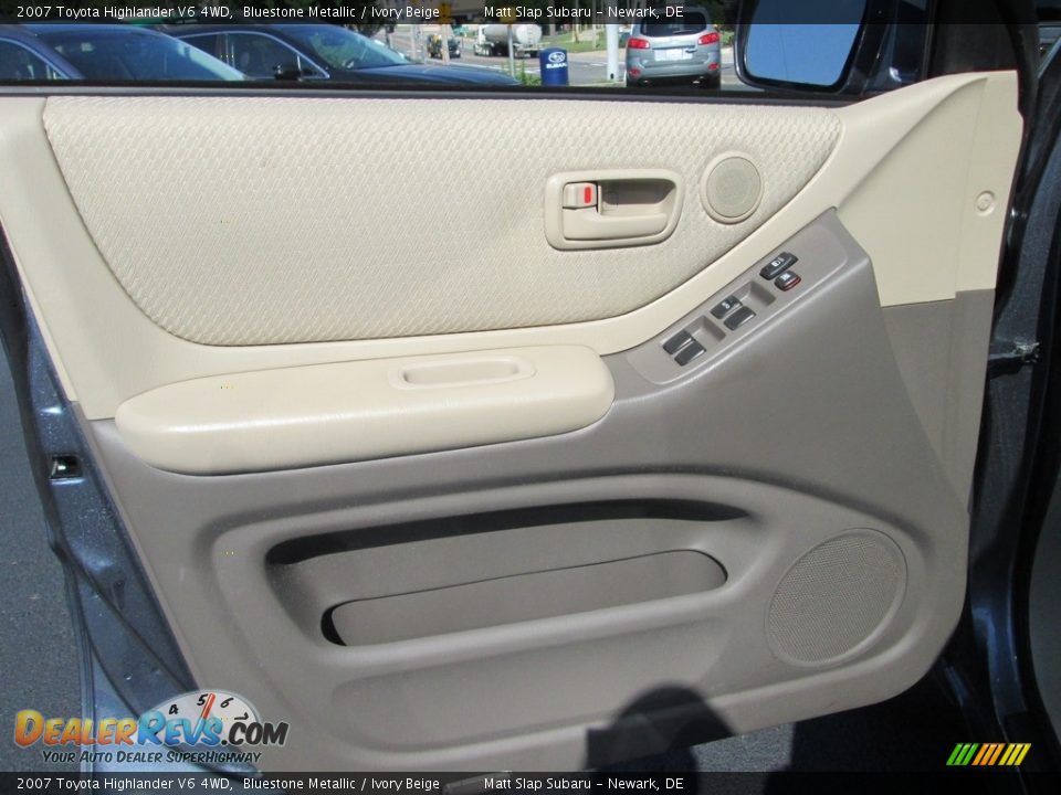 2007 Toyota Highlander V6 4WD Bluestone Metallic / Ivory Beige Photo #13