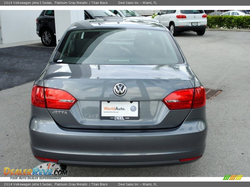 2014 Volkswagen Jetta S Sedan Platinum Gray Metallic / Titan Black Photo #8