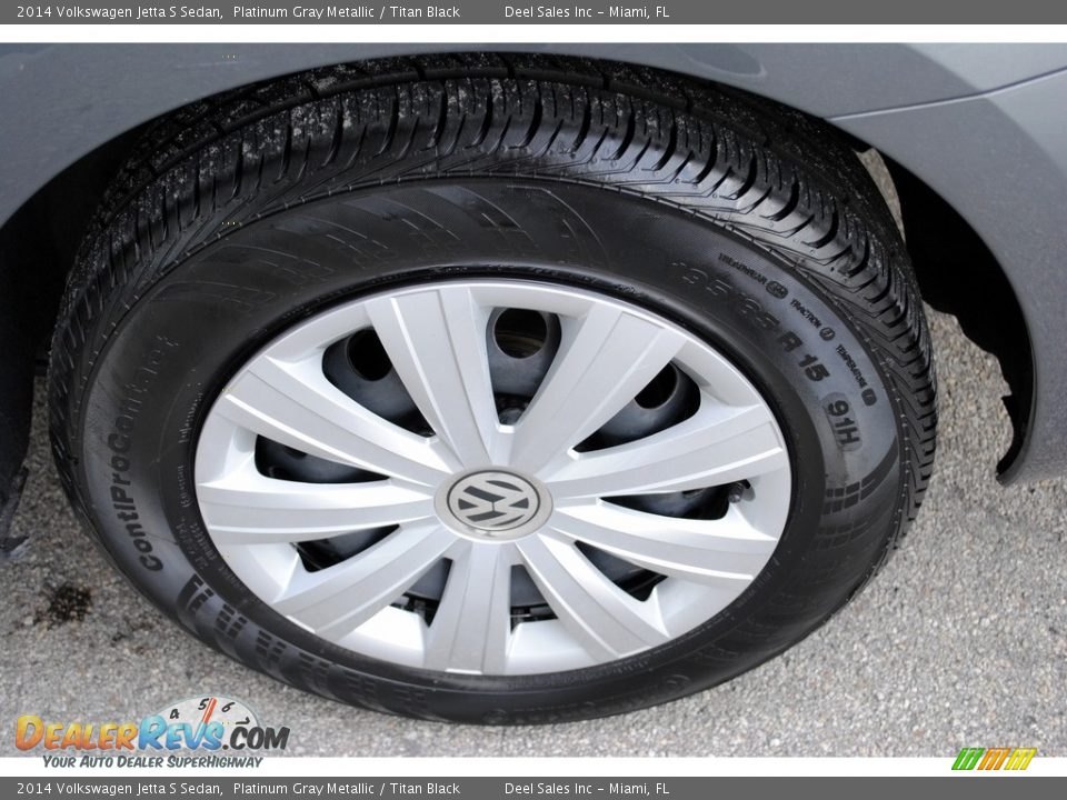2014 Volkswagen Jetta S Sedan Platinum Gray Metallic / Titan Black Photo #11