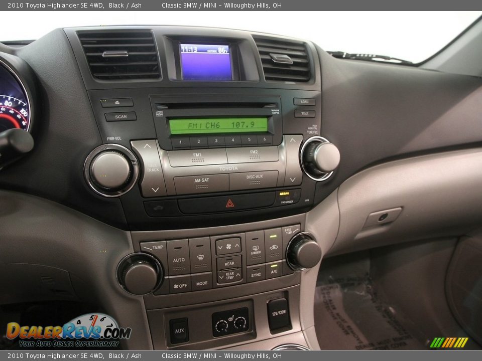 2010 Toyota Highlander SE 4WD Black / Ash Photo #11