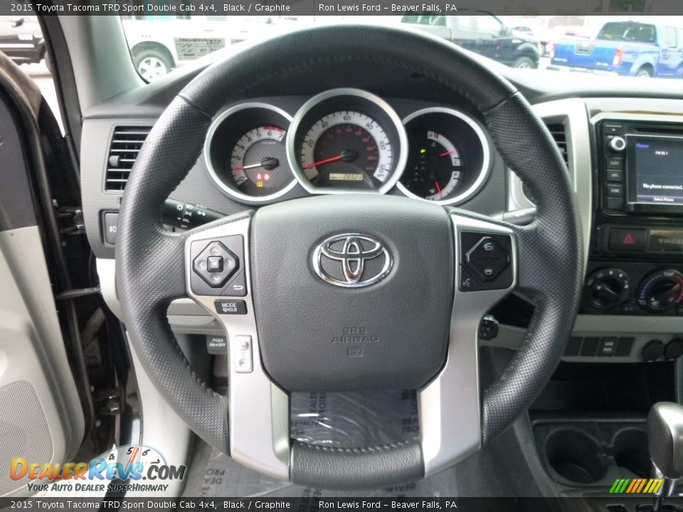2015 Toyota Tacoma TRD Sport Double Cab 4x4 Black / Graphite Photo #16