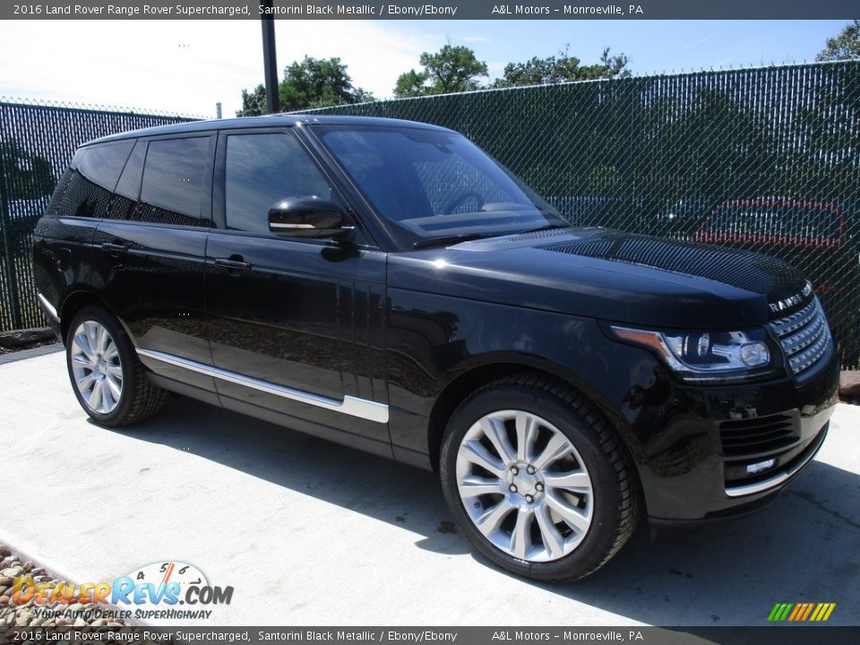 2016 Land Rover Range Rover Supercharged Santorini Black Metallic / Ebony/Ebony Photo #1