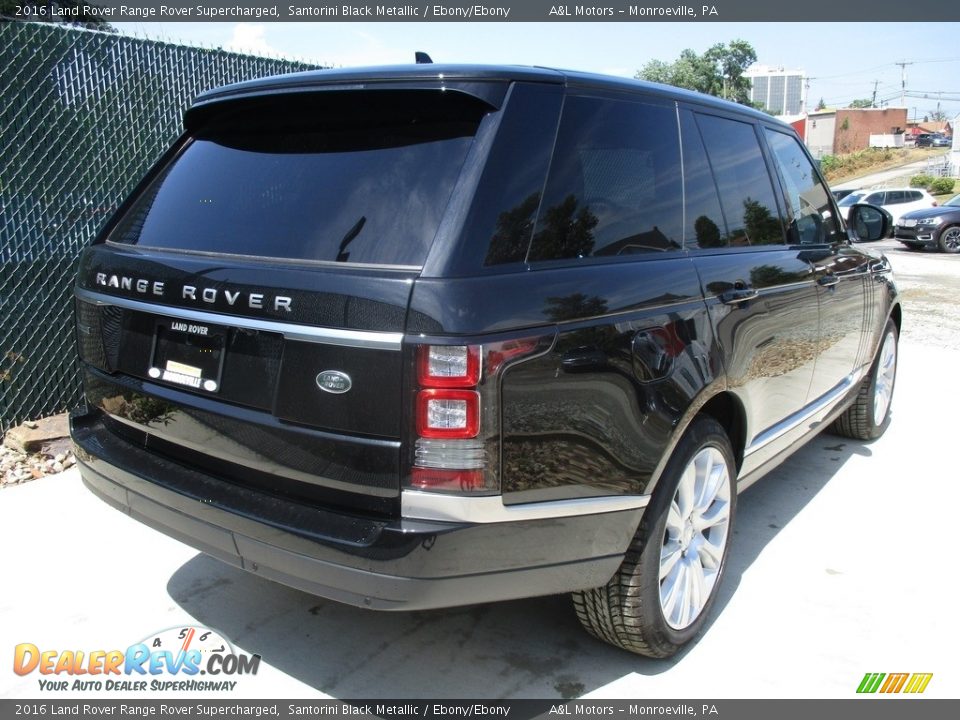 2016 Land Rover Range Rover Supercharged Santorini Black Metallic / Ebony/Ebony Photo #4