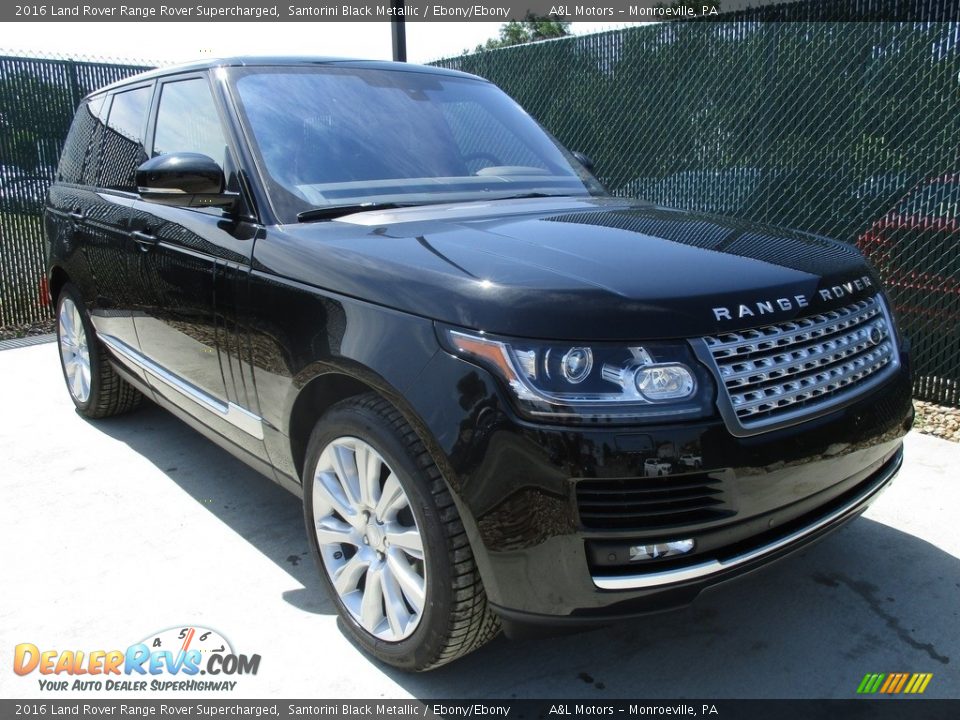 2016 Land Rover Range Rover Supercharged Santorini Black Metallic / Ebony/Ebony Photo #5