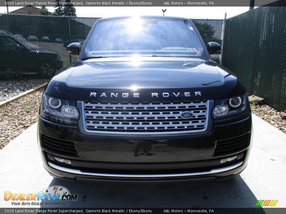 2016 Land Rover Range Rover Supercharged Santorini Black Metallic / Ebony/Ebony Photo #6