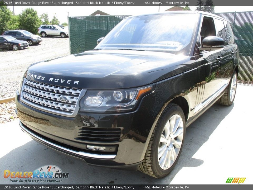 2016 Land Rover Range Rover Supercharged Santorini Black Metallic / Ebony/Ebony Photo #7