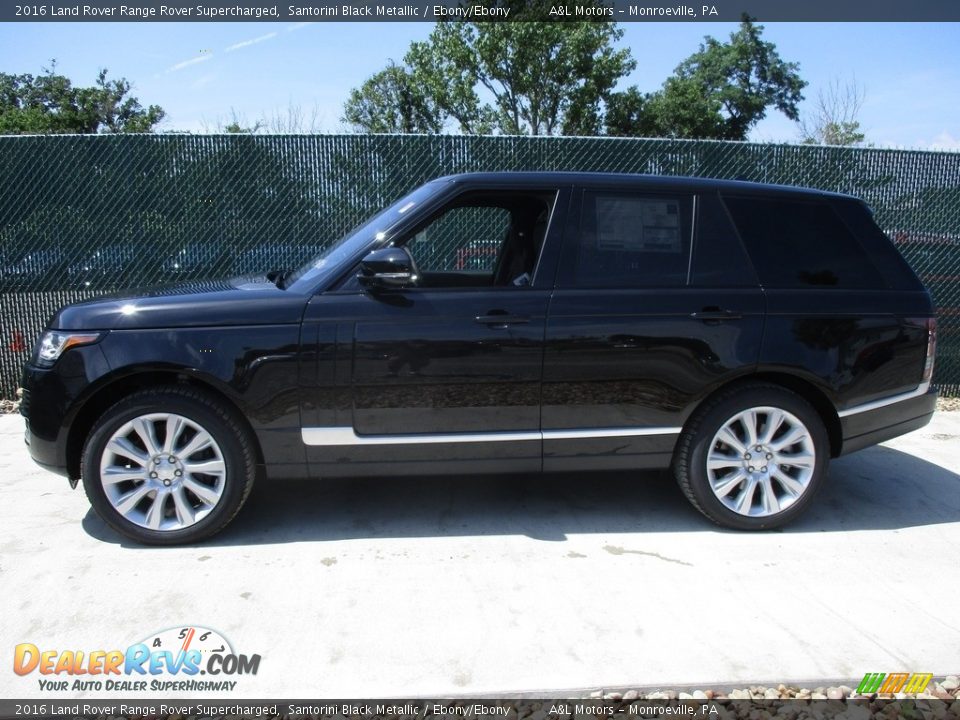 2016 Land Rover Range Rover Supercharged Santorini Black Metallic / Ebony/Ebony Photo #8