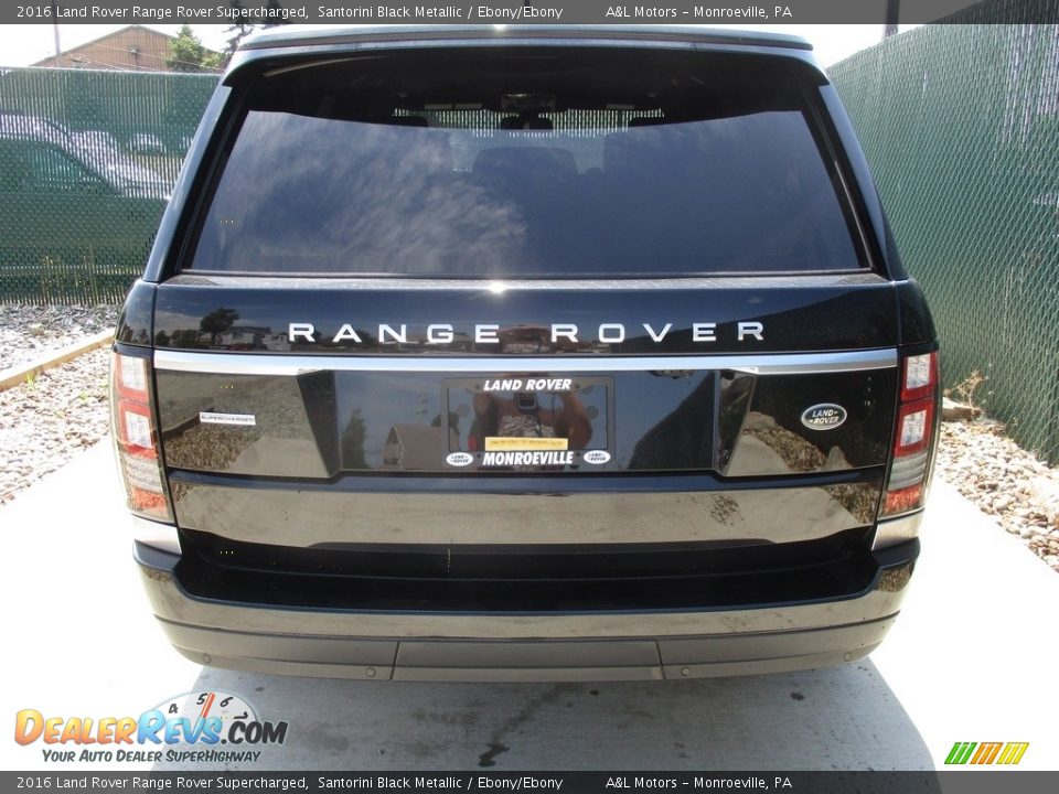 2016 Land Rover Range Rover Supercharged Santorini Black Metallic / Ebony/Ebony Photo #9