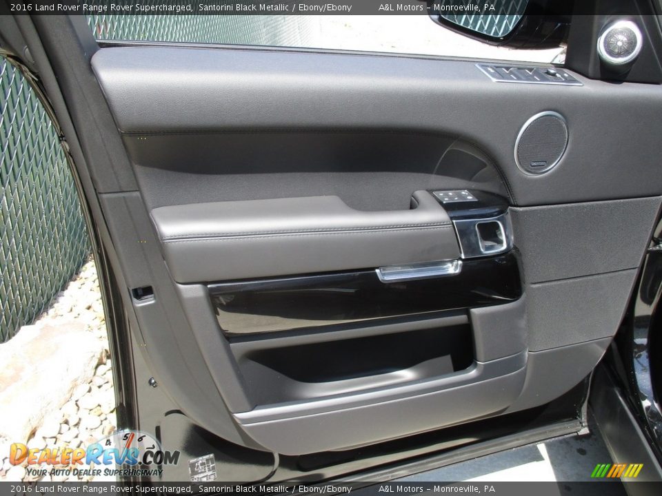 2016 Land Rover Range Rover Supercharged Santorini Black Metallic / Ebony/Ebony Photo #10
