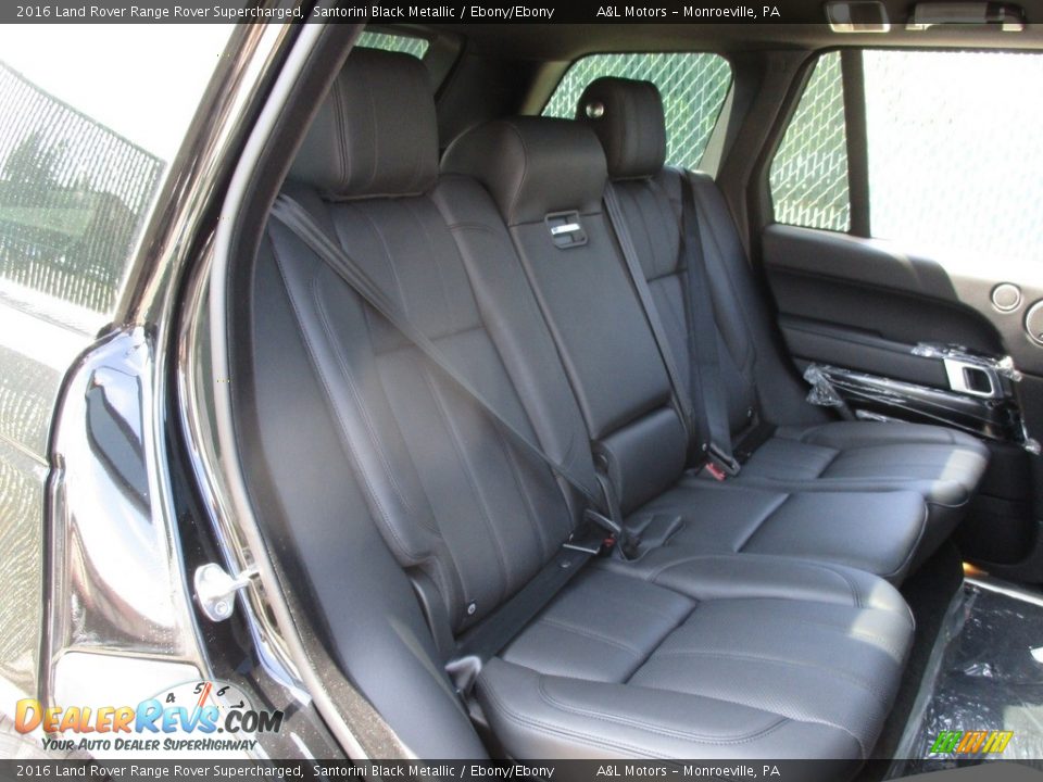 2016 Land Rover Range Rover Supercharged Santorini Black Metallic / Ebony/Ebony Photo #13