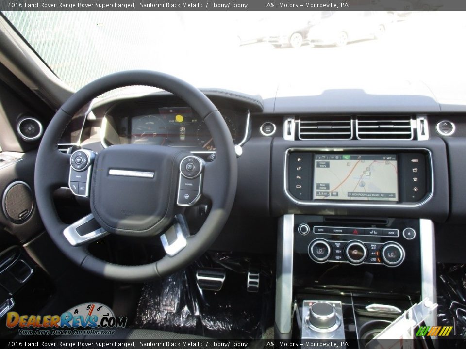 2016 Land Rover Range Rover Supercharged Santorini Black Metallic / Ebony/Ebony Photo #14
