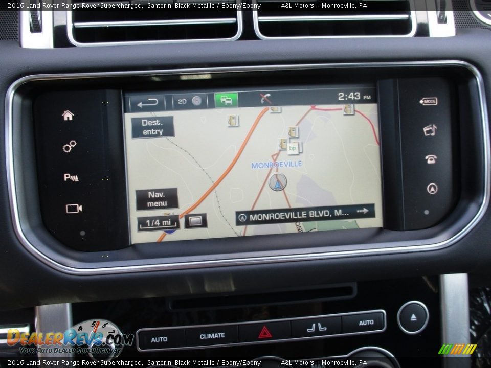 2016 Land Rover Range Rover Supercharged Santorini Black Metallic / Ebony/Ebony Photo #16