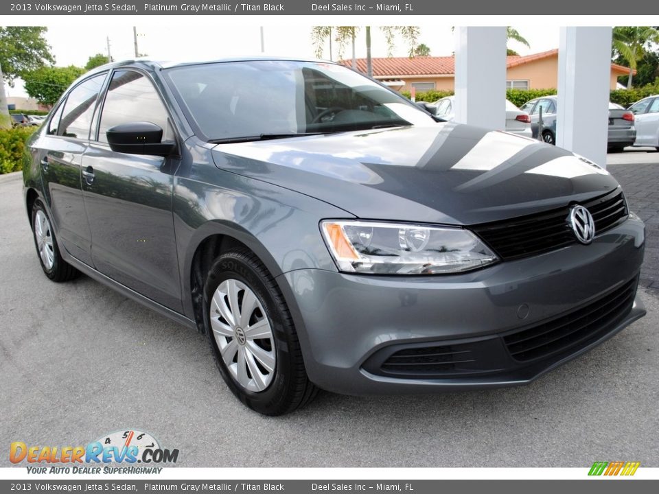2013 Volkswagen Jetta S Sedan Platinum Gray Metallic / Titan Black Photo #2