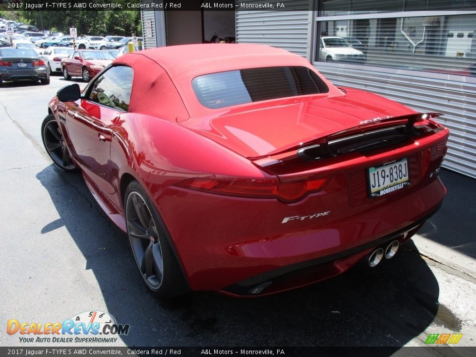 2017 Jaguar F-TYPE S AWD Convertible Caldera Red / Red Photo #4