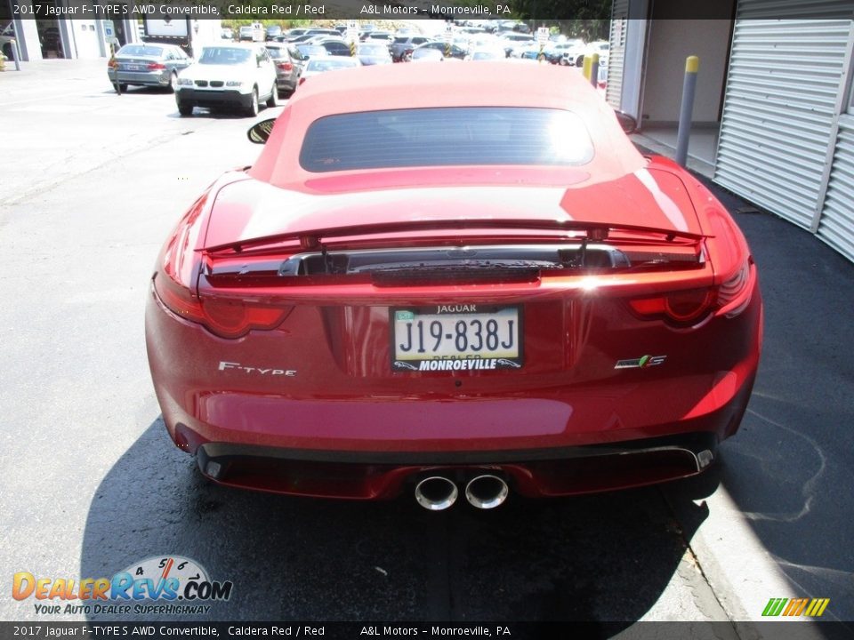 2017 Jaguar F-TYPE S AWD Convertible Caldera Red / Red Photo #5