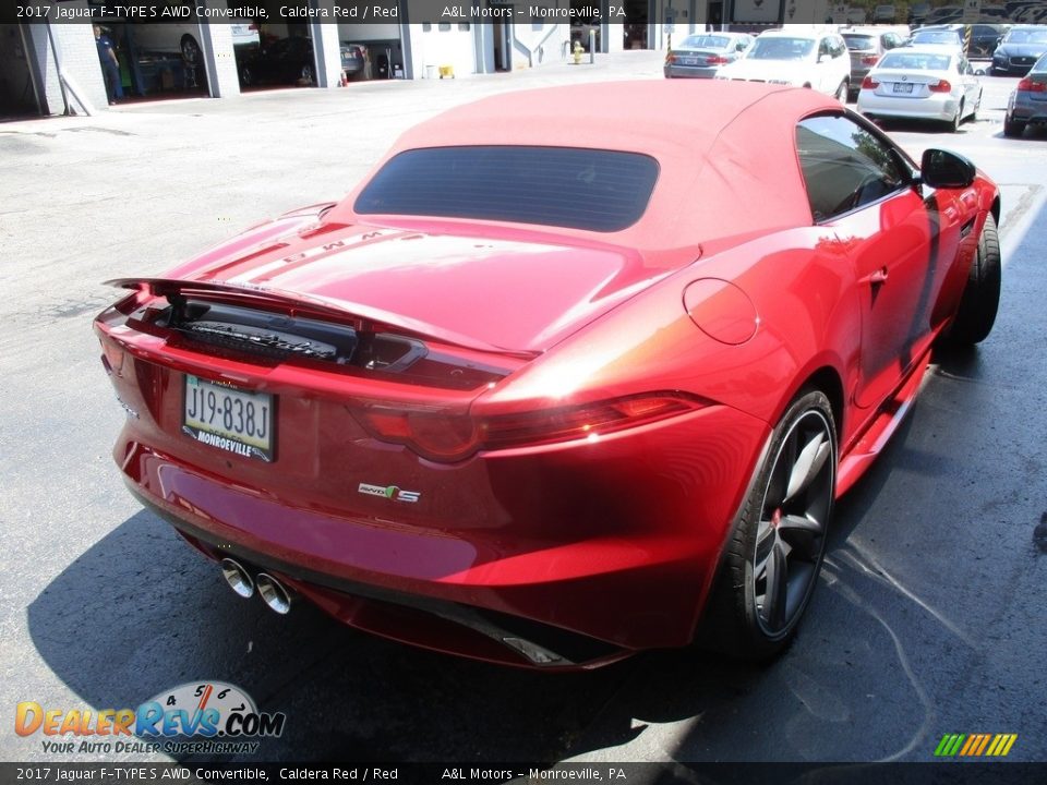 2017 Jaguar F-TYPE S AWD Convertible Caldera Red / Red Photo #6