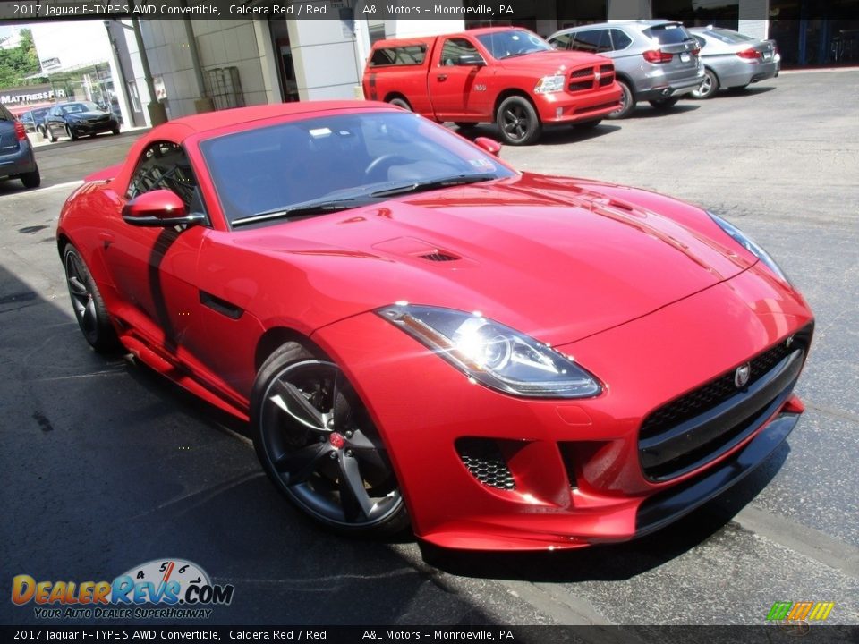2017 Jaguar F-TYPE S AWD Convertible Caldera Red / Red Photo #8