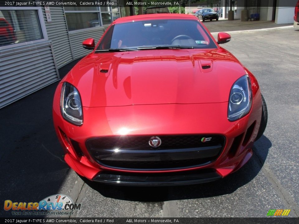 2017 Jaguar F-TYPE S AWD Convertible Caldera Red / Red Photo #9