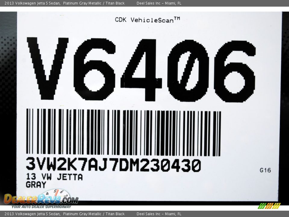 2013 Volkswagen Jetta S Sedan Platinum Gray Metallic / Titan Black Photo #20