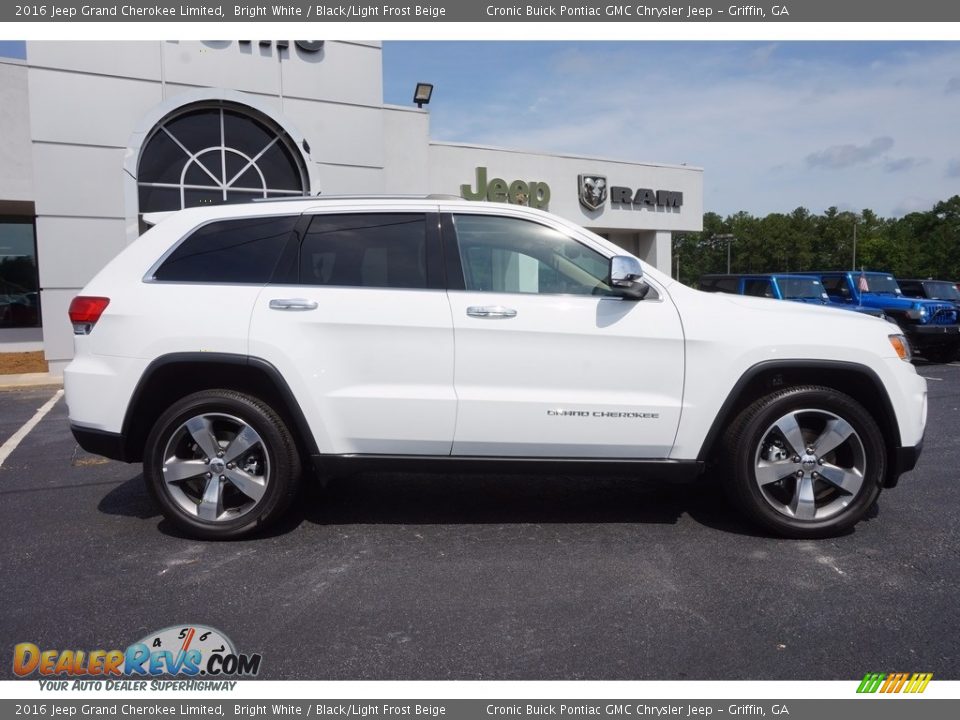 2016 Jeep Grand Cherokee Limited Bright White / Black/Light Frost Beige Photo #8