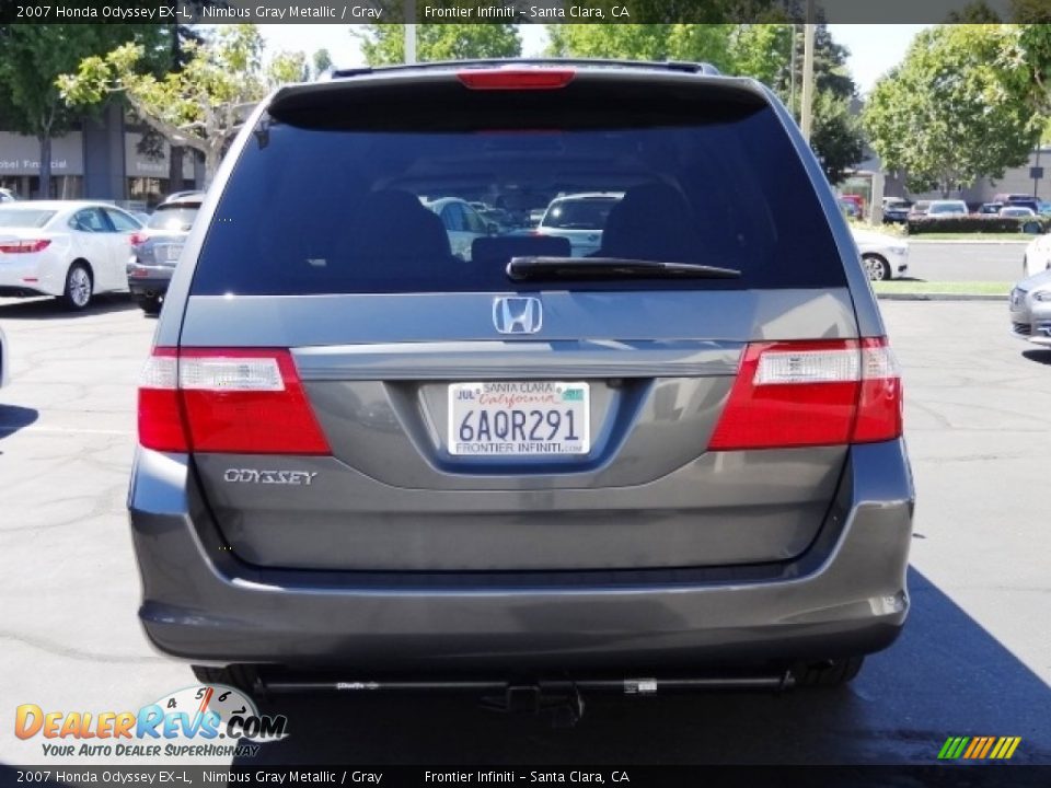2007 Honda Odyssey EX-L Nimbus Gray Metallic / Gray Photo #7