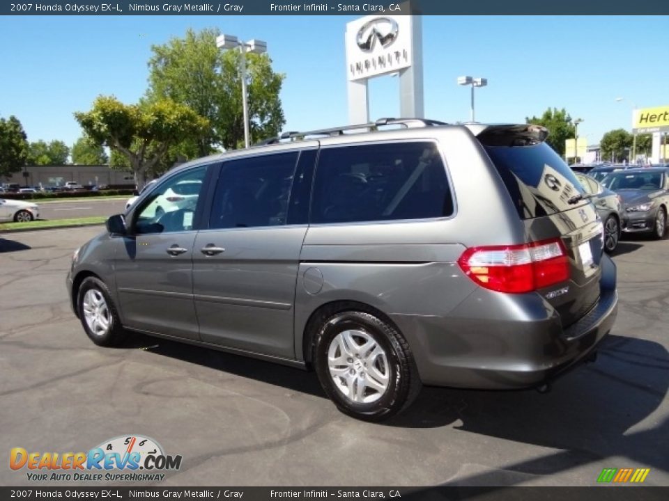 2007 Honda Odyssey EX-L Nimbus Gray Metallic / Gray Photo #9