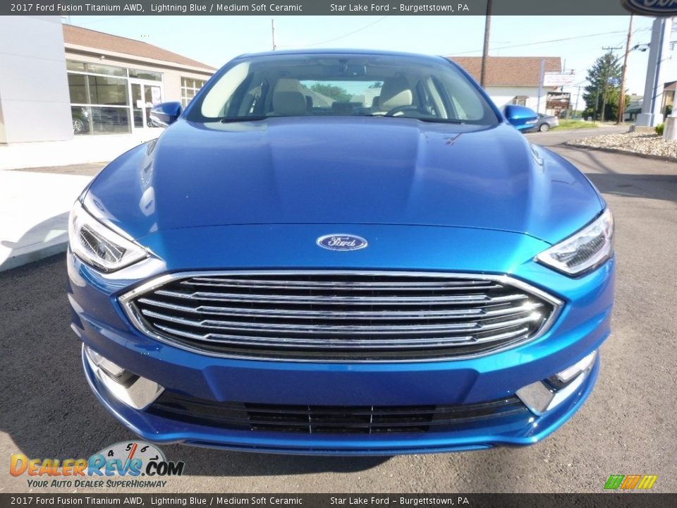 2017 Ford Fusion Titanium AWD Lightning Blue / Medium Soft Ceramic Photo #2