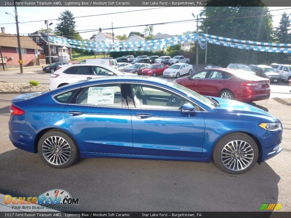 Lightning Blue 2017 Ford Fusion Titanium AWD Photo #4