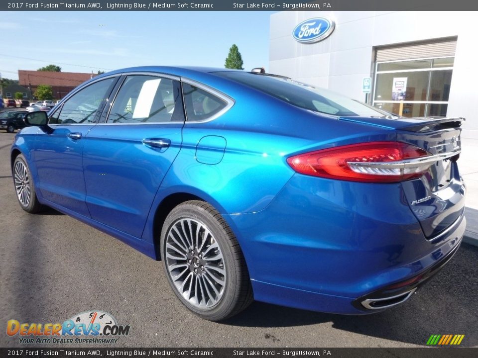 Lightning Blue 2017 Ford Fusion Titanium AWD Photo #7