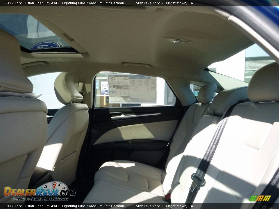 Rear Seat of 2017 Ford Fusion Titanium AWD Photo #10