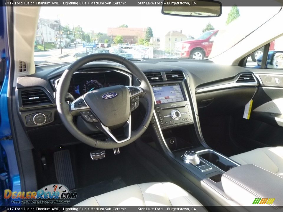 Medium Soft Ceramic Interior - 2017 Ford Fusion Titanium AWD Photo #11