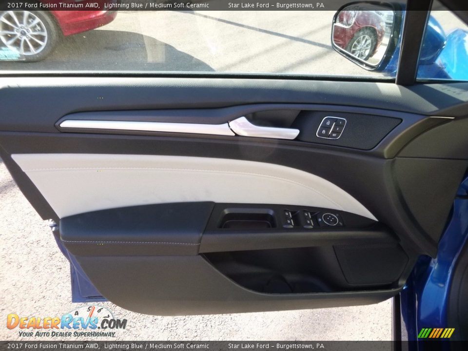2017 Ford Fusion Titanium AWD Lightning Blue / Medium Soft Ceramic Photo #12