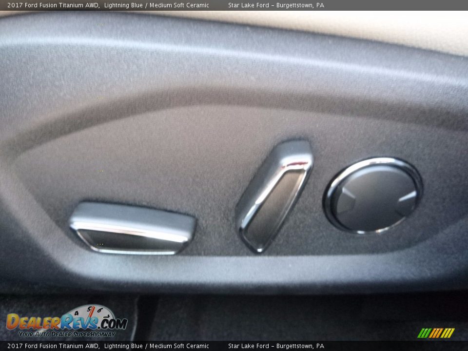 2017 Ford Fusion Titanium AWD Lightning Blue / Medium Soft Ceramic Photo #15
