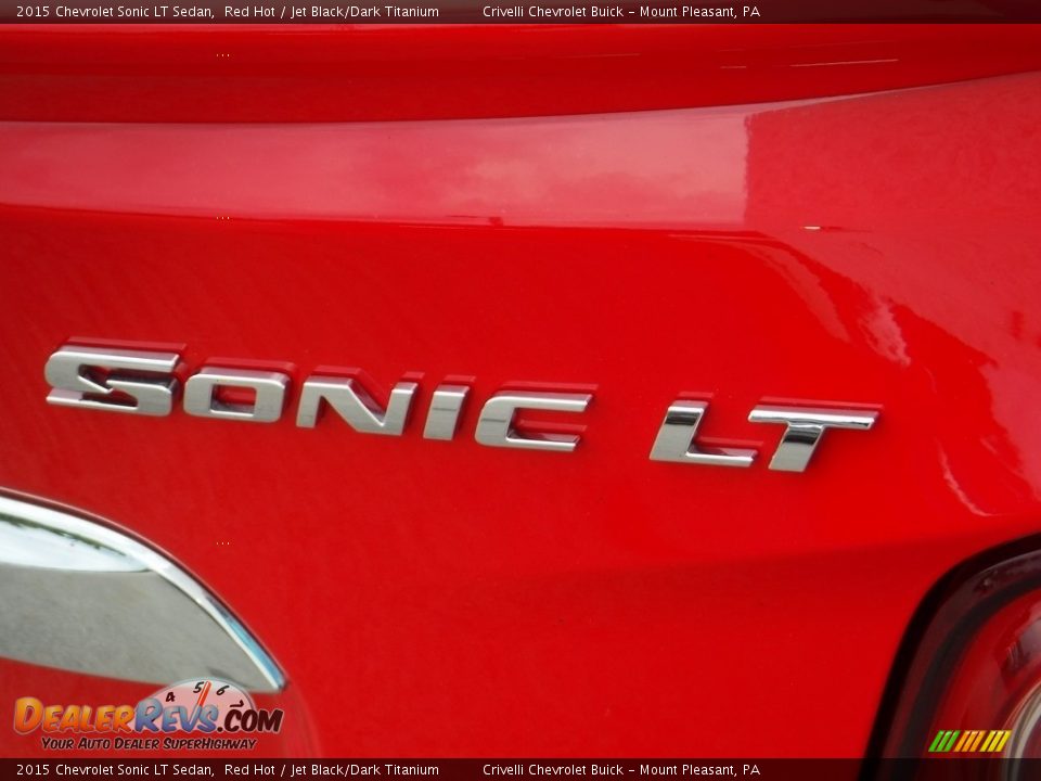 2015 Chevrolet Sonic LT Sedan Red Hot / Jet Black/Dark Titanium Photo #8