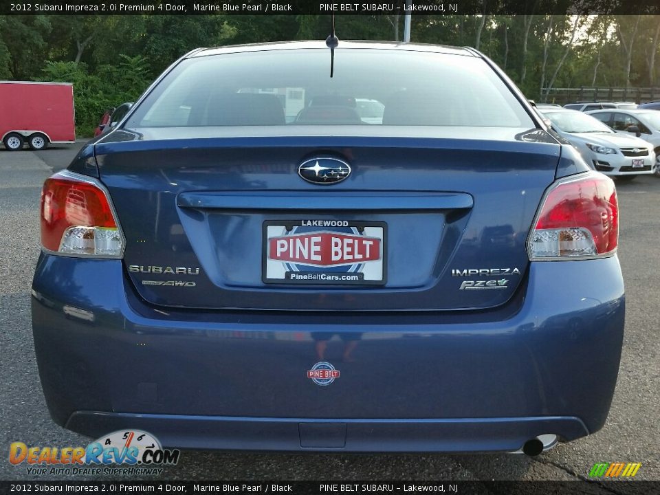 2012 Subaru Impreza 2.0i Premium 4 Door Marine Blue Pearl / Black Photo #5