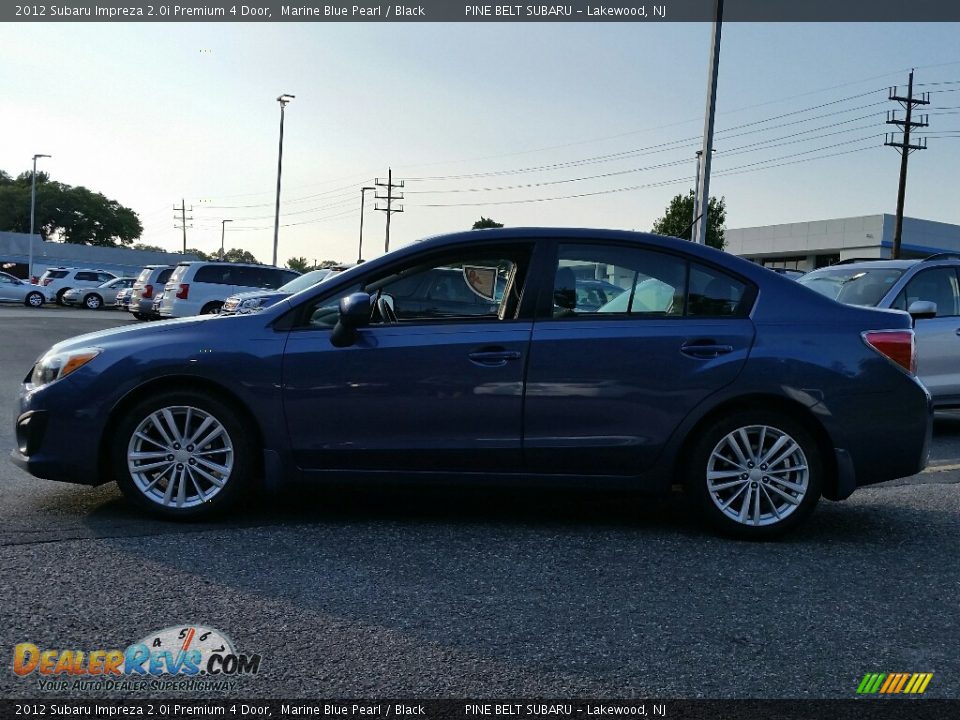 2012 Subaru Impreza 2.0i Premium 4 Door Marine Blue Pearl / Black Photo #6