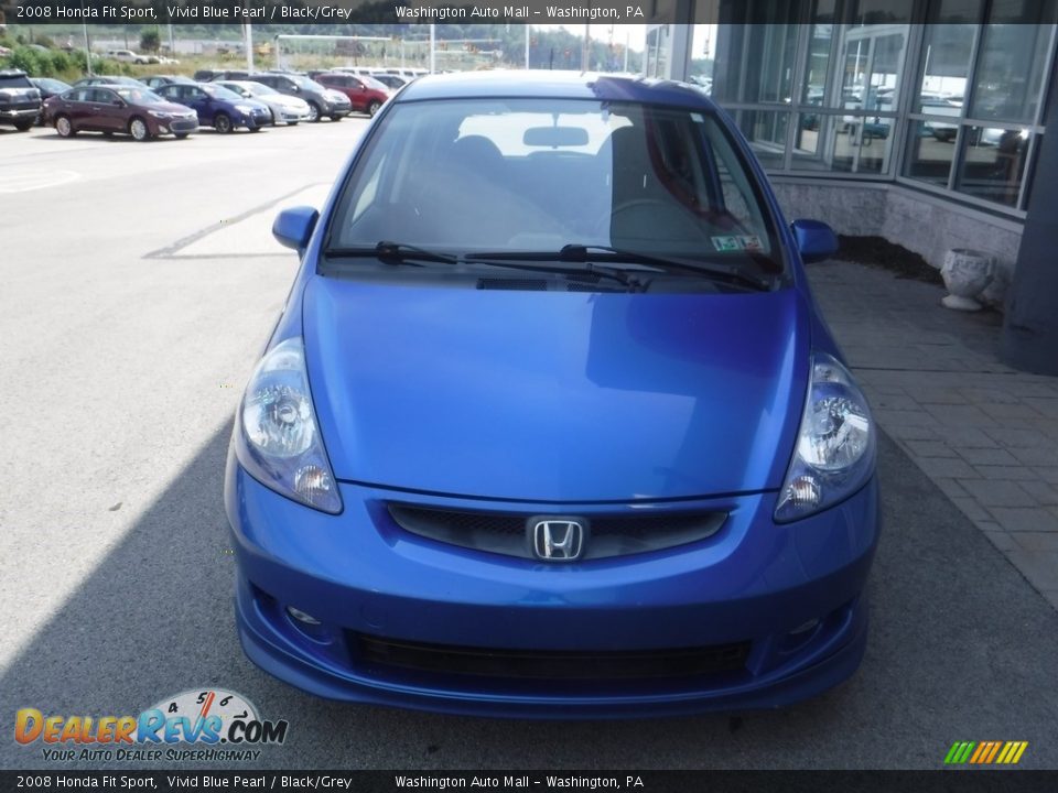 2008 Honda Fit Sport Vivid Blue Pearl / Black/Grey Photo #4