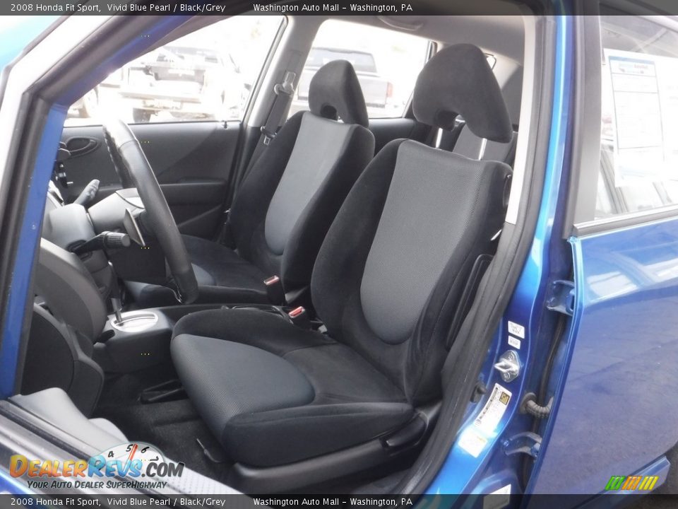 2008 Honda Fit Sport Vivid Blue Pearl / Black/Grey Photo #11