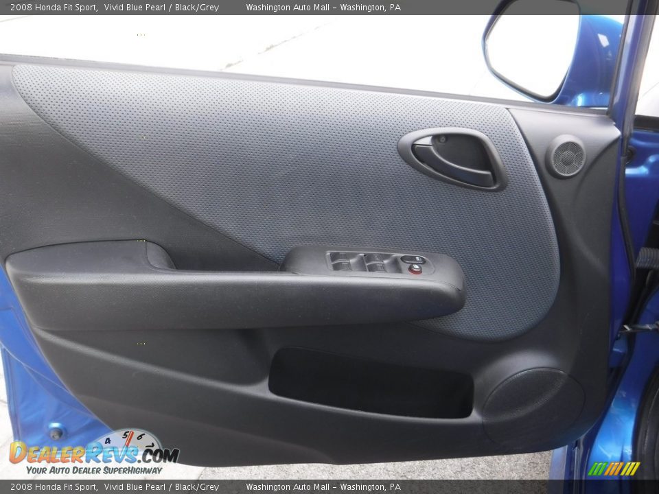 2008 Honda Fit Sport Vivid Blue Pearl / Black/Grey Photo #12
